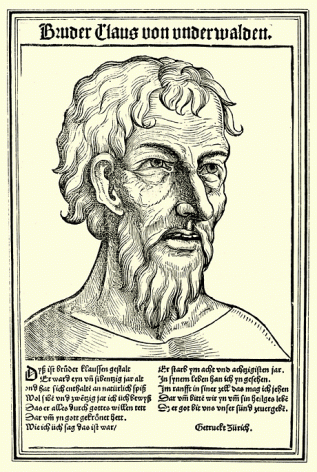 Holzschnitt in einem Flugblatt, Zürich um 1510